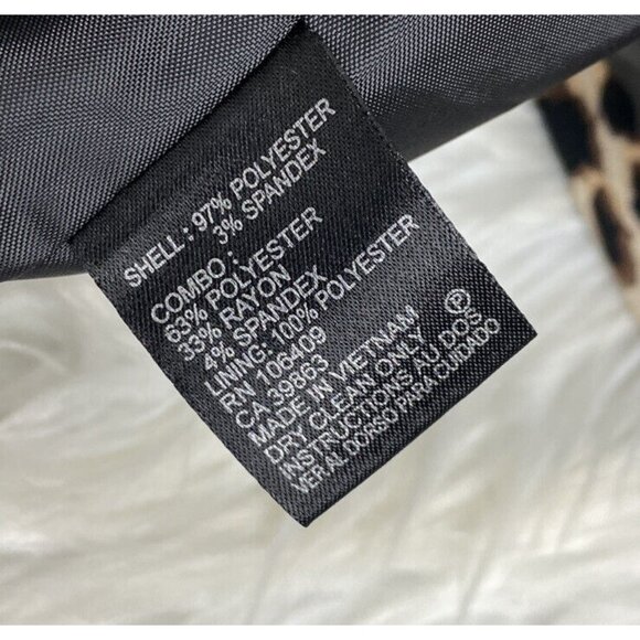 Tahari ASL Women’s Brown Animal Print Open Front Mob Wife Designer Blazer 6P/C38 - Picture 5 of 13